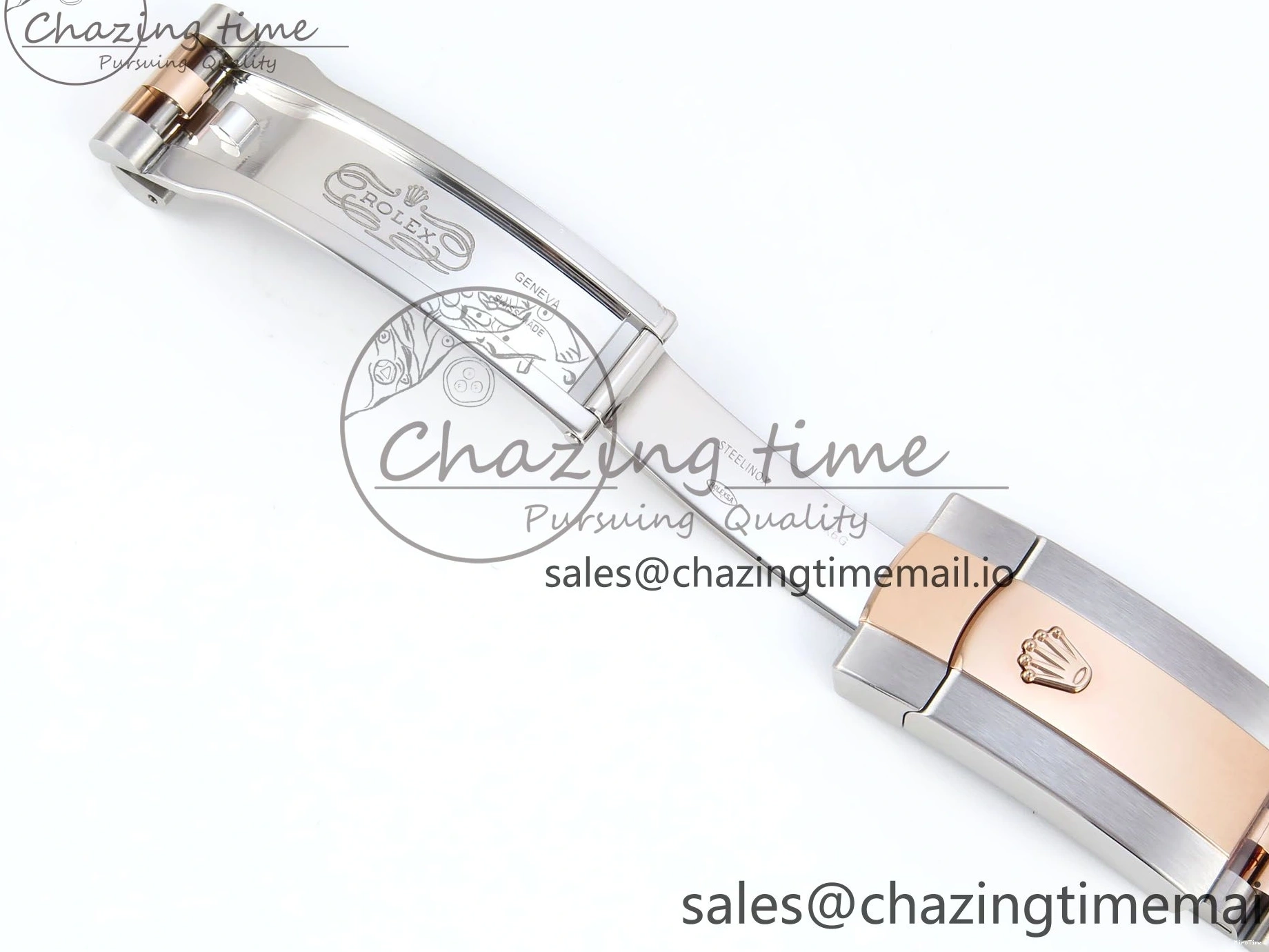 MiroTime 0204 SmoothTexture DateJust 36 126231 EWEF Best Edition Brown Dial Stick Marker on SS RG Jubilee Bracelet A 592